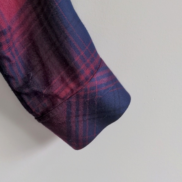 RAILS | Bianca Shirt Dress Plaid Long Sleeves Button Up, Currant Navy, Womens M - Picture 6 of 15